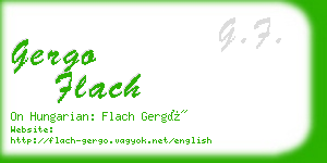 gergo flach business card